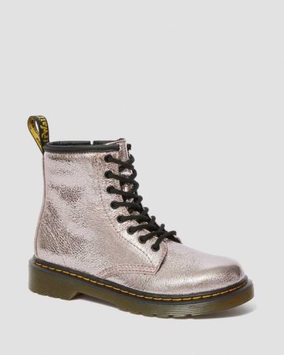 Botas Con Cordones Dr Martens Junior 1460 Crinkle Metallic Para Niños DR2063O
